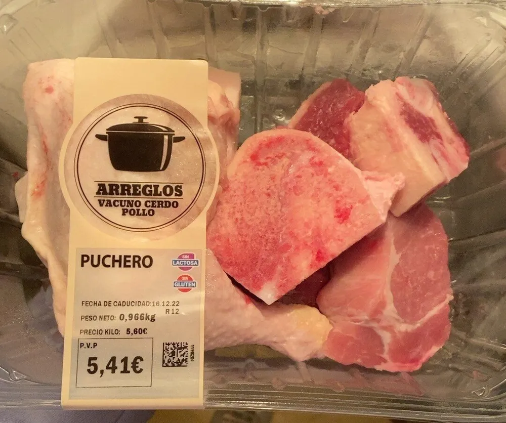 Arreglos vacuno cerdo pollo puchero