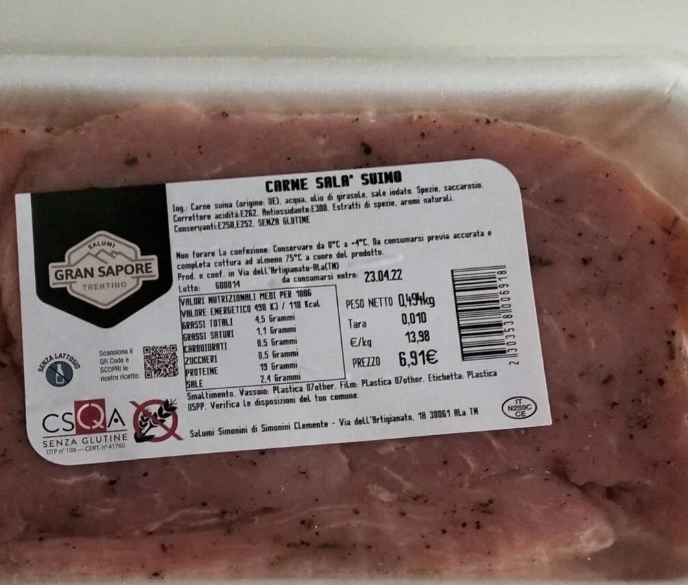 carne sala' suino