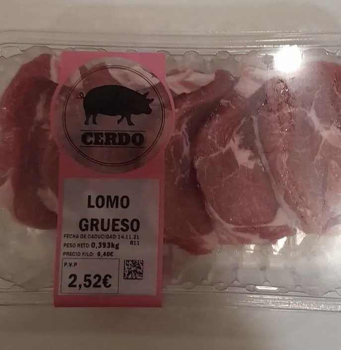 Cerdo lomo grueso