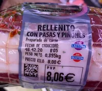 Rellenito con pasas y piñonesc