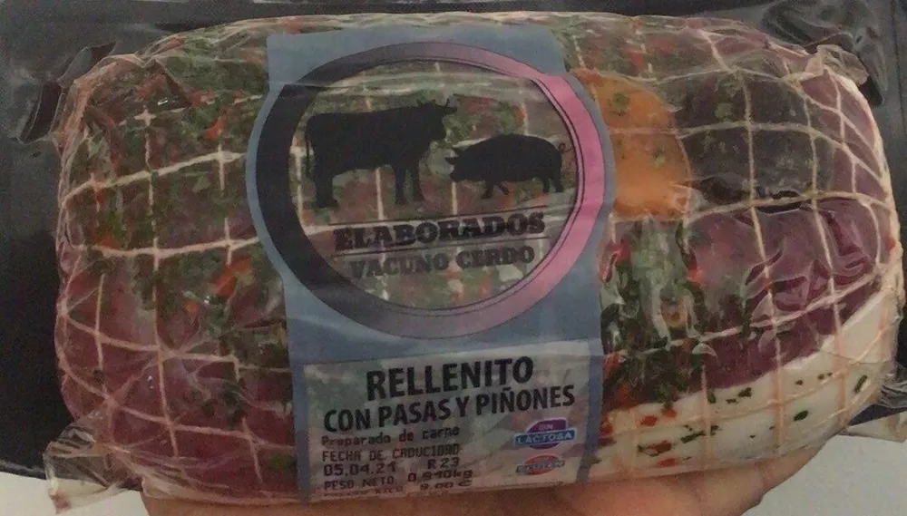 Rellenito con pasas y piñones