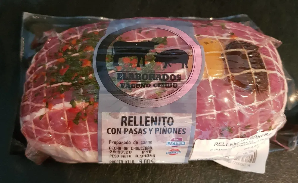 Rellenito con pasas y piñones