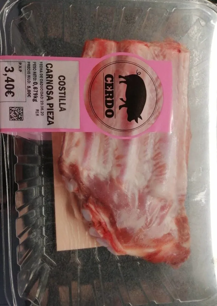 Costilla cerdo carnosa