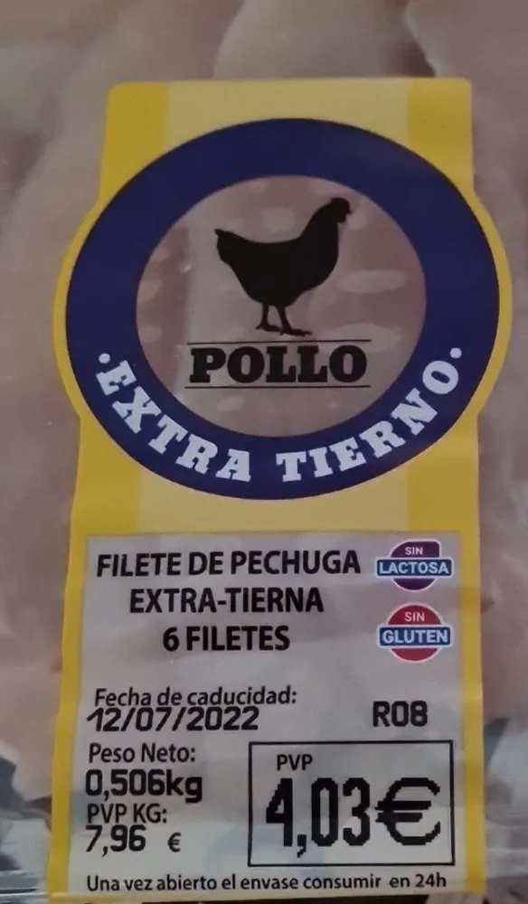 Pollo extra tierno