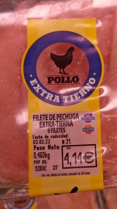 Filete pollo extra tierno