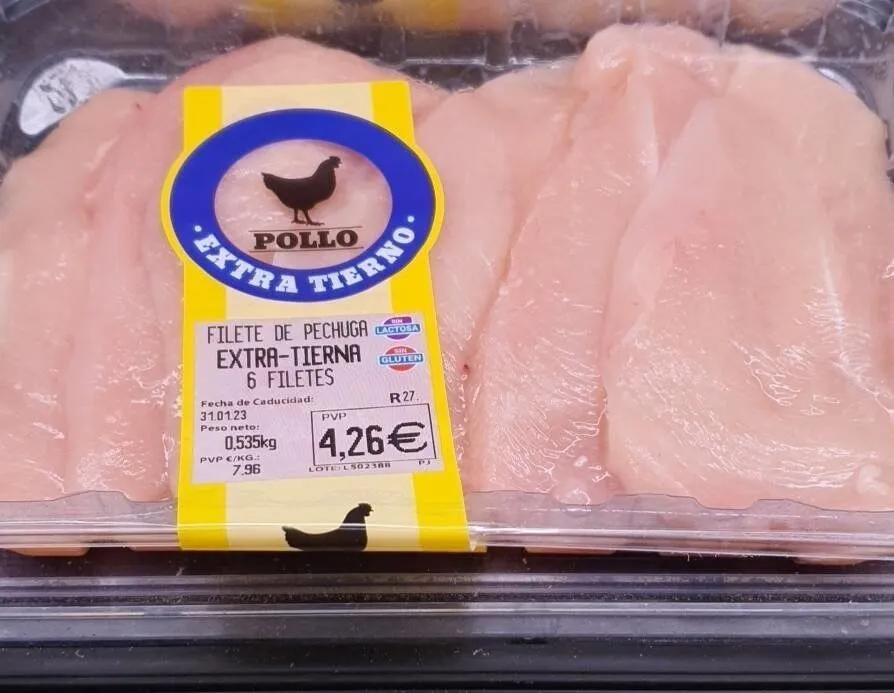 Pollo Extra Tierno. Filete de Pechuga