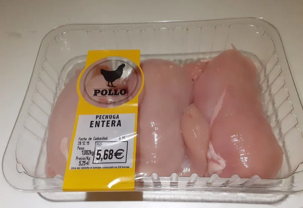 Pechuga entera de pollo