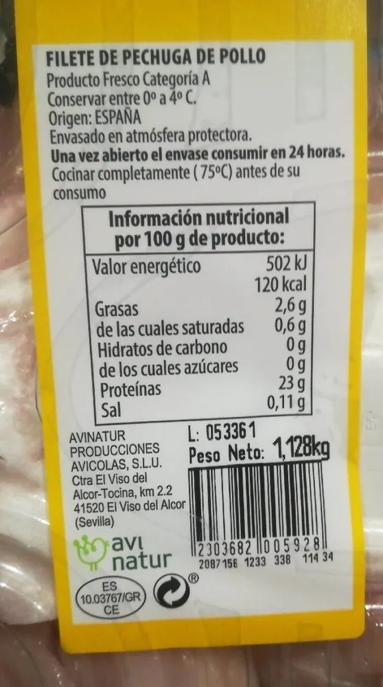 Pechuga de pollo entera