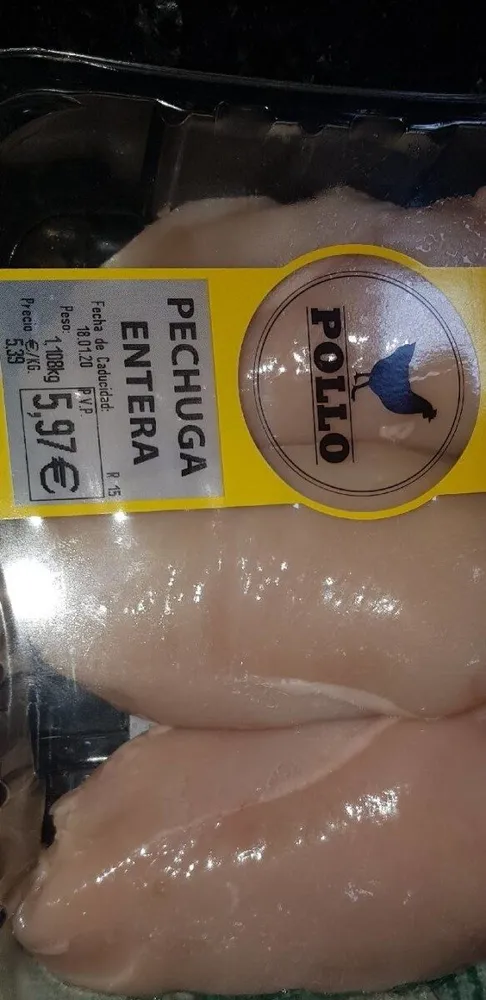 Pechuga entera de pollo