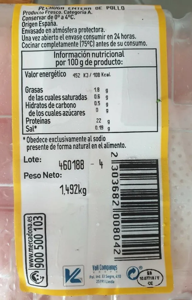 Pechugas pollo