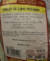 Cabeza de lomo mechada