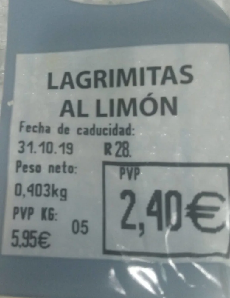 Lagrimitas al limón