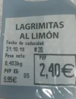Lagrimitas al limón