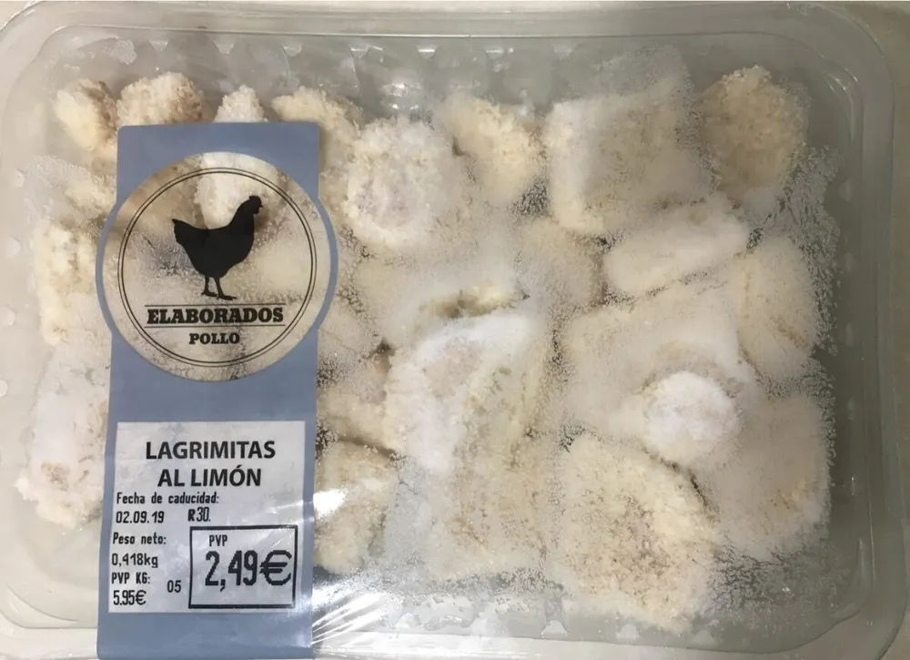 Lagrimitas de pollo al limón