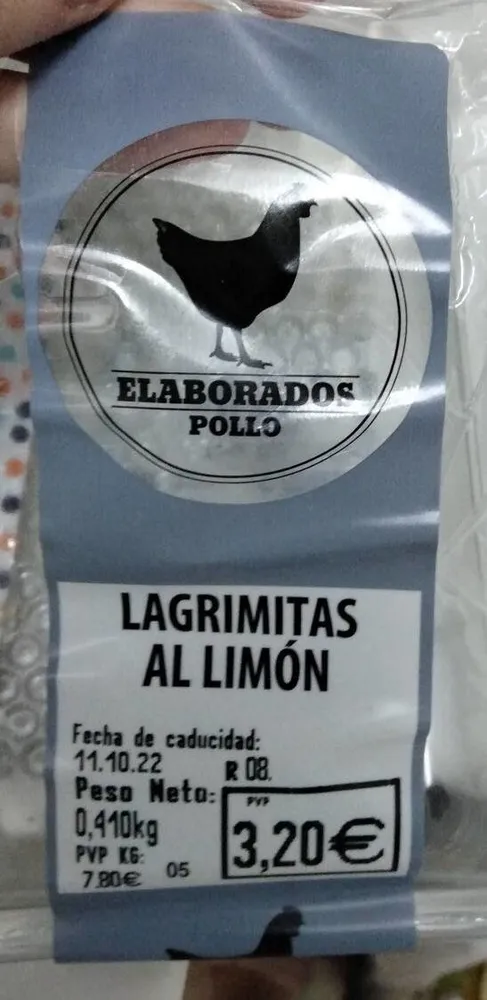 Lagrimitas de pollo al limón