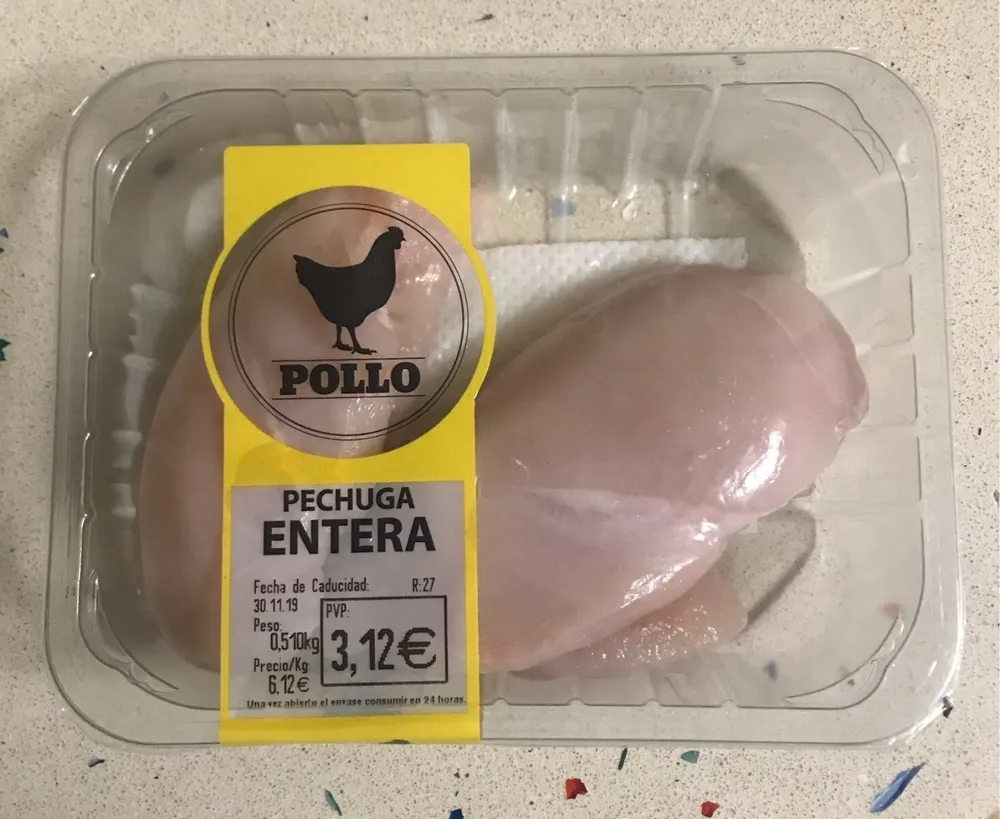 Pechuga de pollo entera