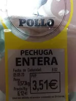 Pechuga pollo entera