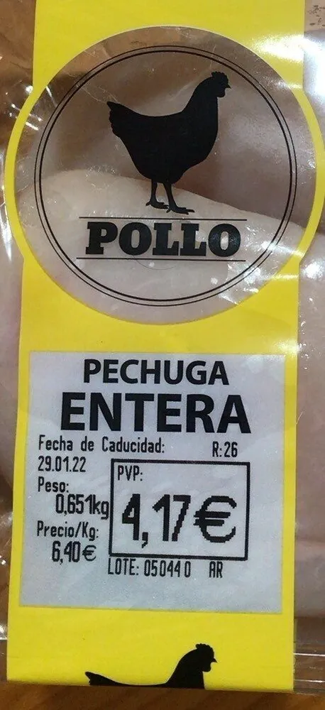 Pechuga entera
