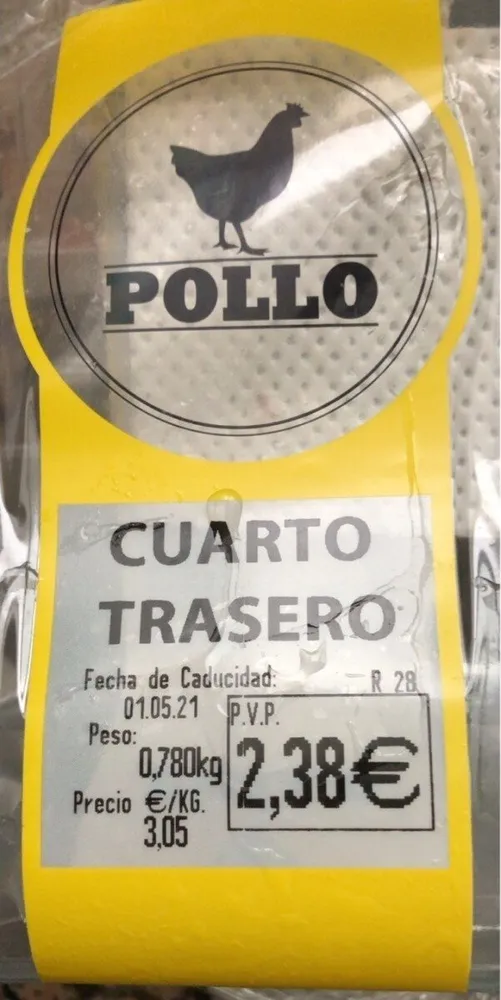 Cuartos traseros de pollo