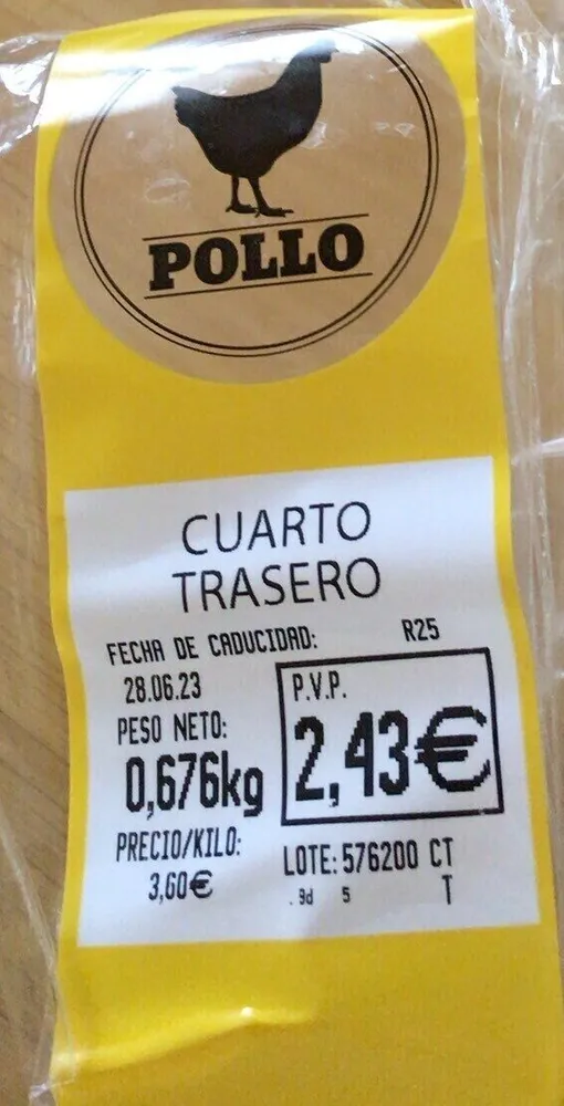 Cuartos de pollo