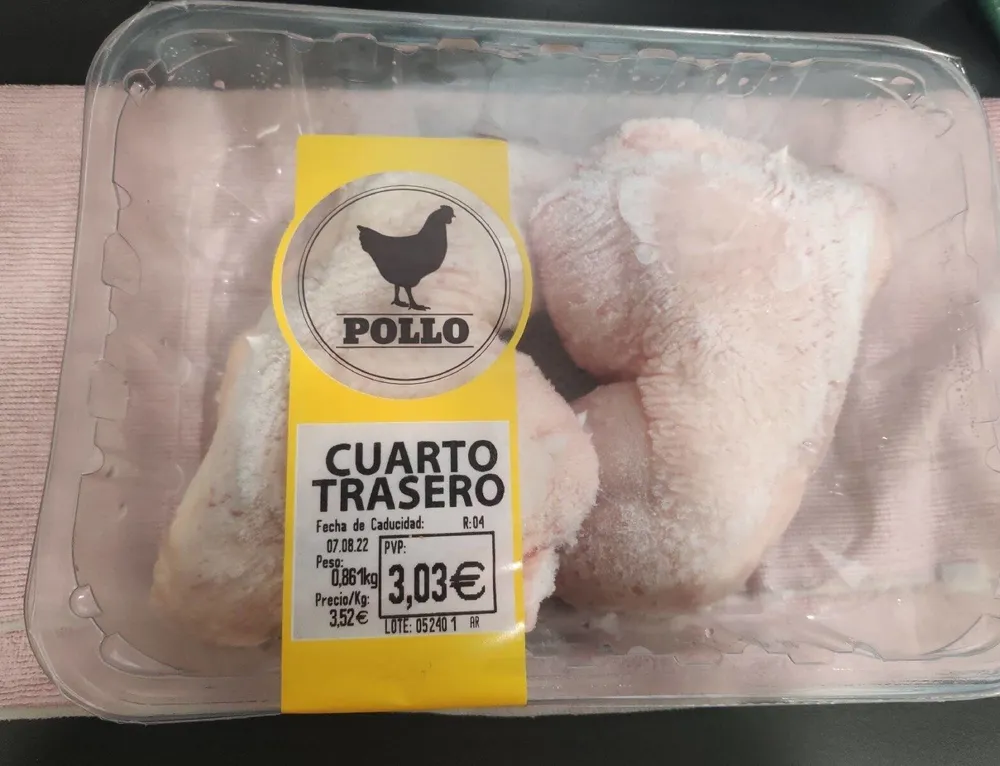 Pollo cuarto trasero