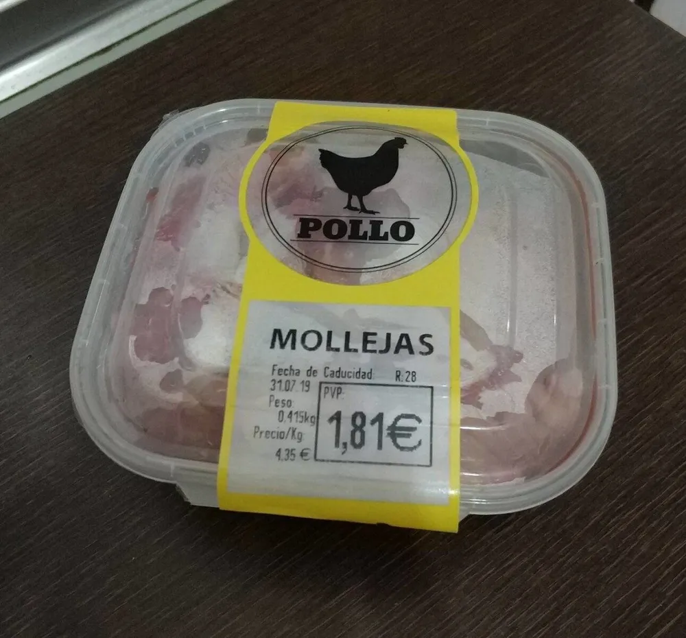Mollejas de pollo