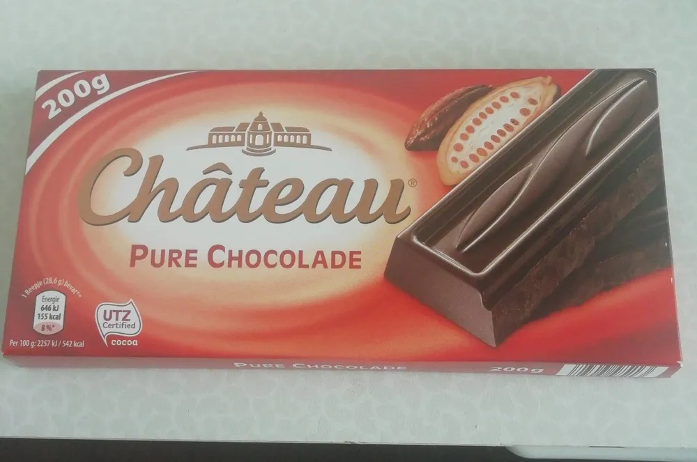 Pure Chocolade Reep 200 Gram (chateau)