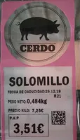 Solomillo cerdo