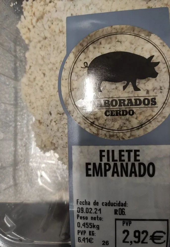 Filete empanado cerdo