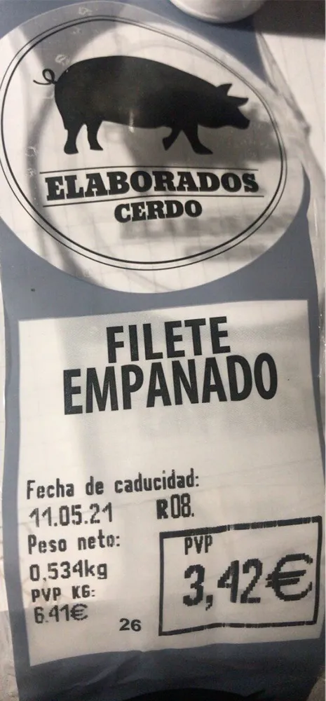 Filete empanado de cerdo