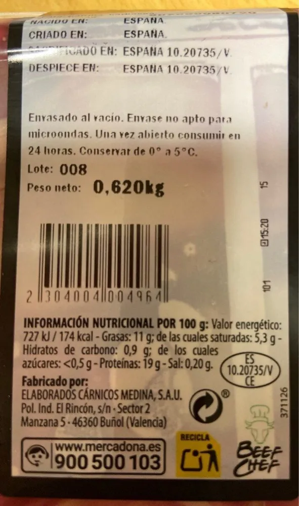 Entraña vacuno