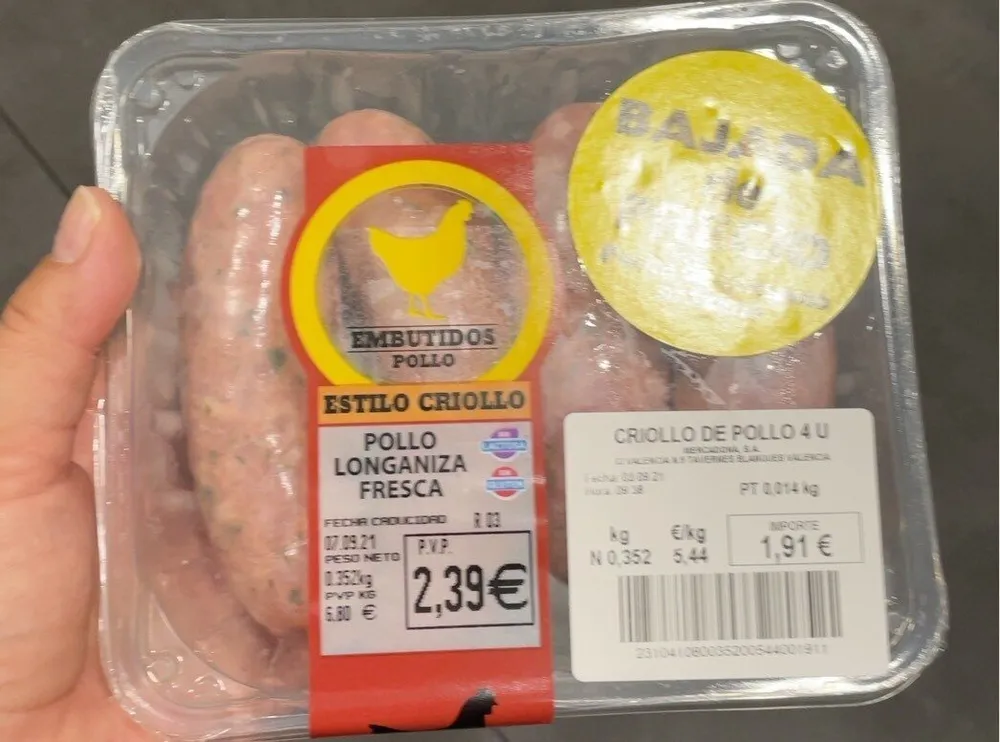 Longaniza pollo fresca