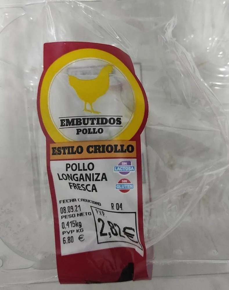 Longaniza pollo fresca
