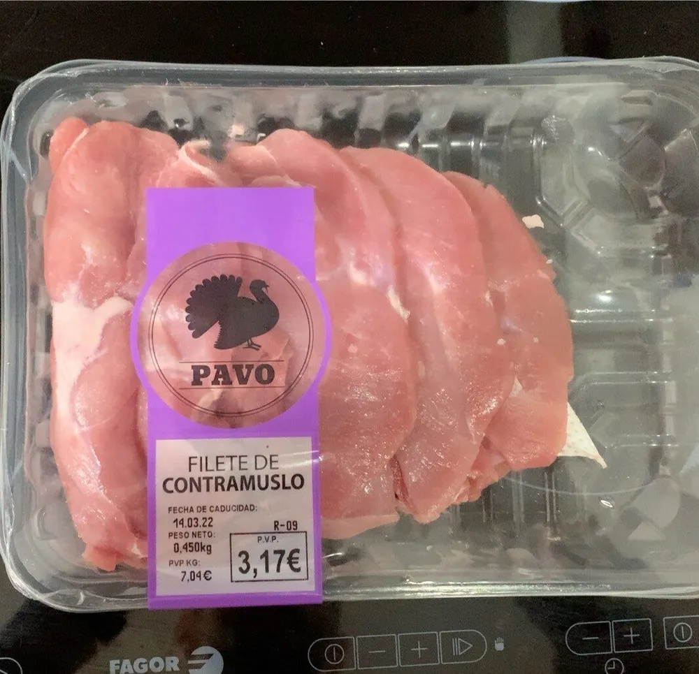 Filete contramuslo Pavo