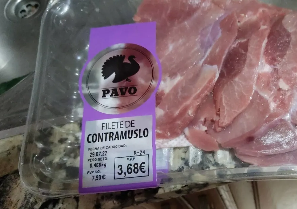 Filete contramuslo de pavo