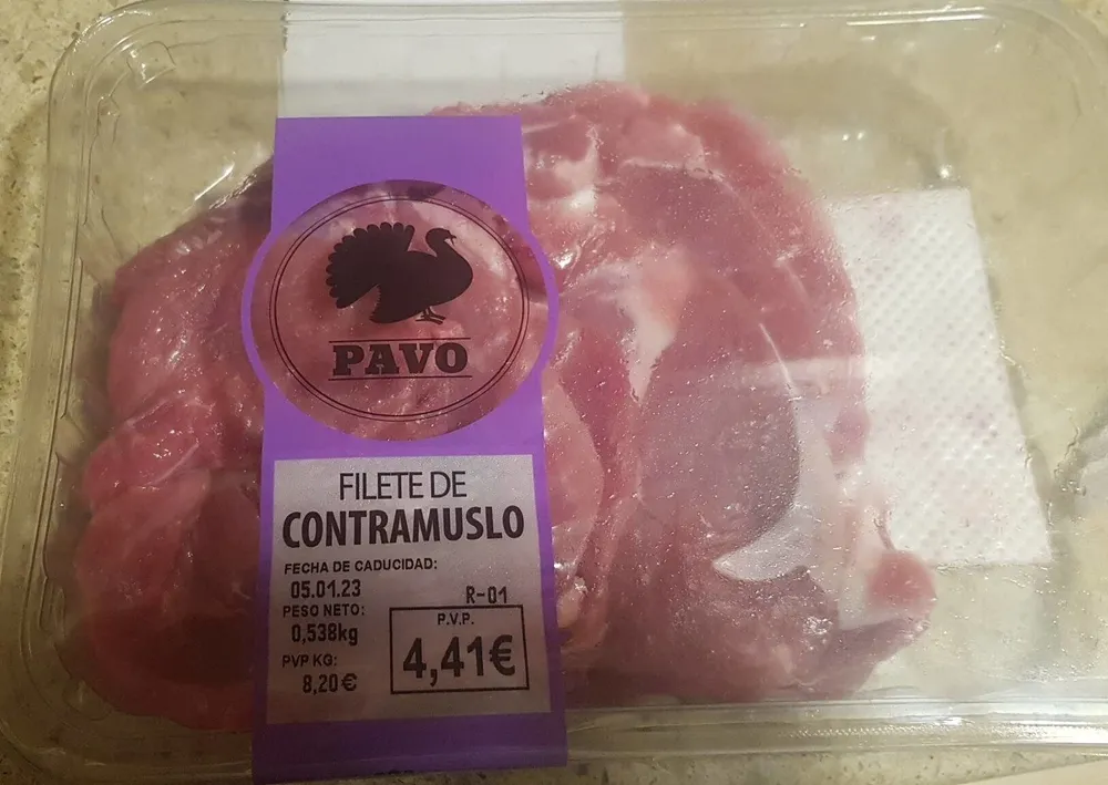 Filete de contramuslo de pavo