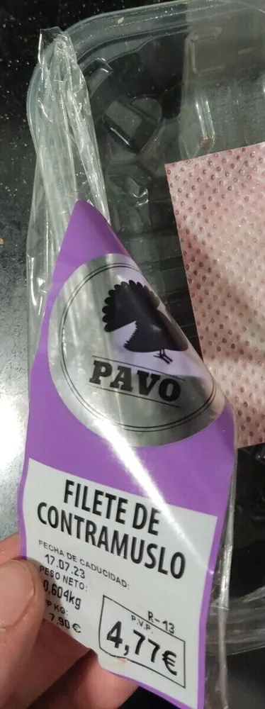 Filetes contramuslo pavo