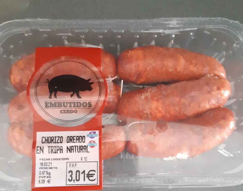 Chorizo oreado en tripa natural