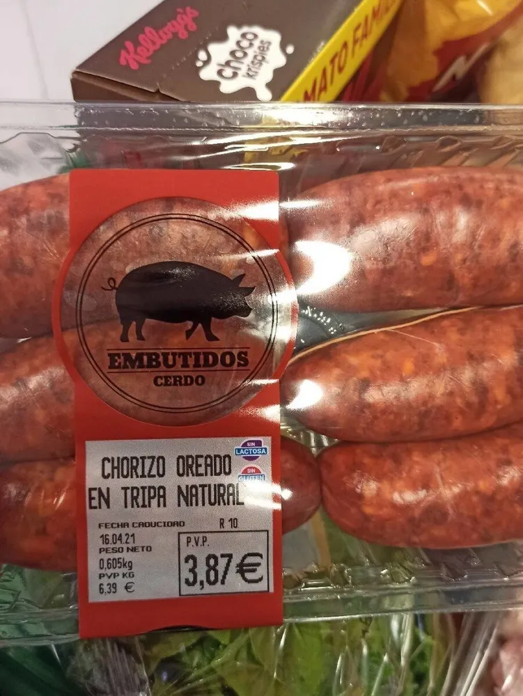 Chorizo oreado tripa natural