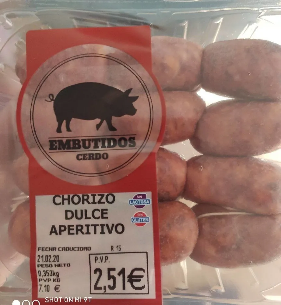 Chorizo dulce aperitivo