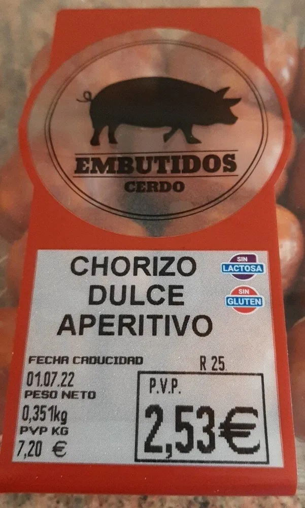 Chorizo dulce aperitivo