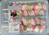 Brocheta de pavo