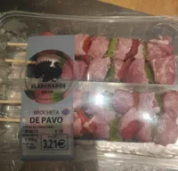 Brocheta de pavo