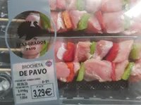 Brocheta de pavo