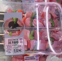Brocheta de pavo