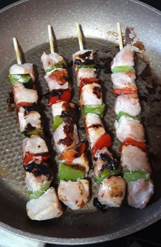 Brochetas de pavo