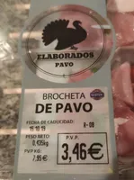 Brocheta de pavo