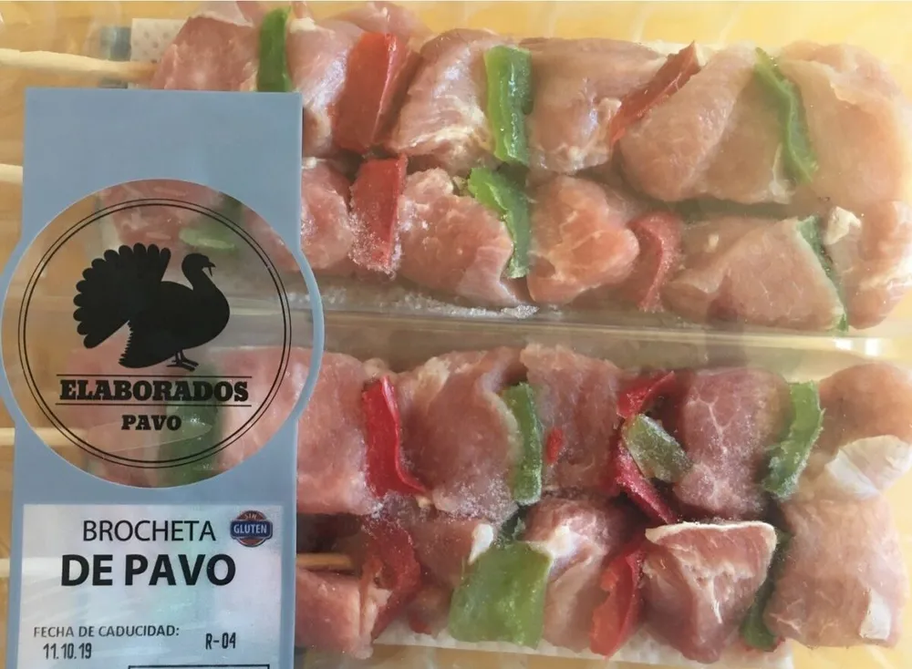 Brocheta de pavo
