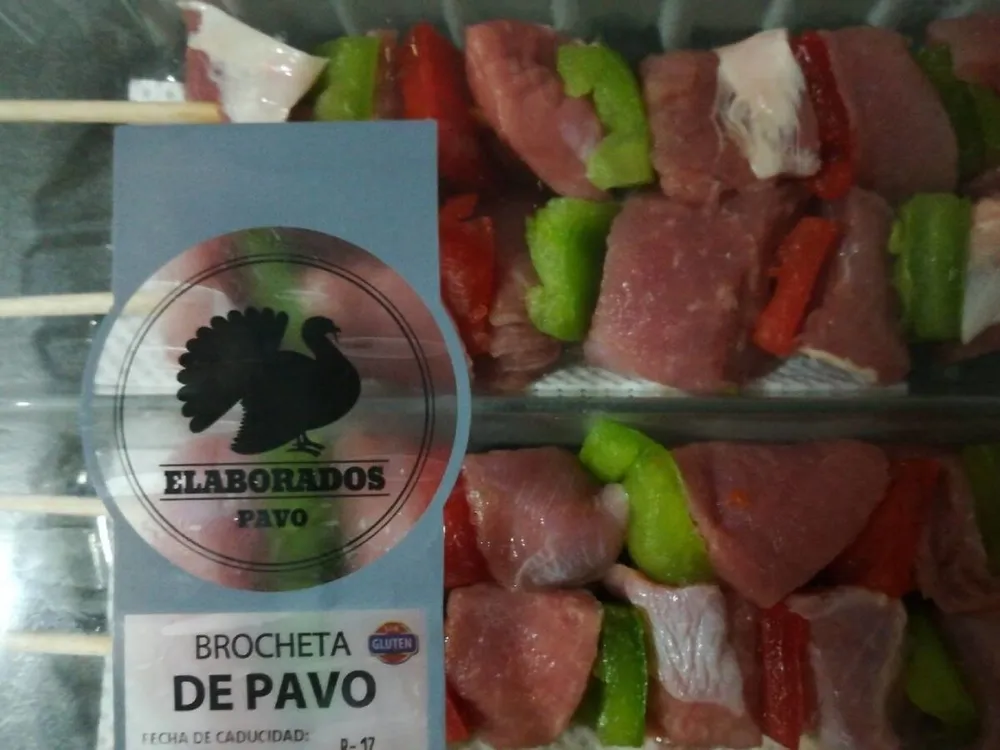 Brocheta de pavo