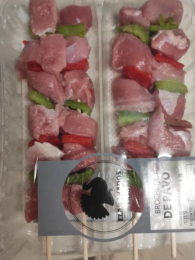 Brocheta de pavo